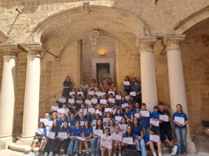 foto di gruppo su scale